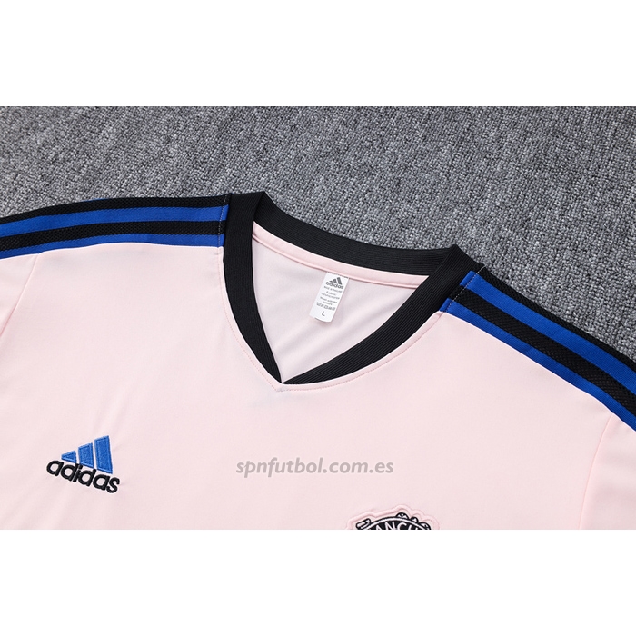 Chandal del Manchester United Manga Corta 2022-2023 Rosa - Pantalon Corto